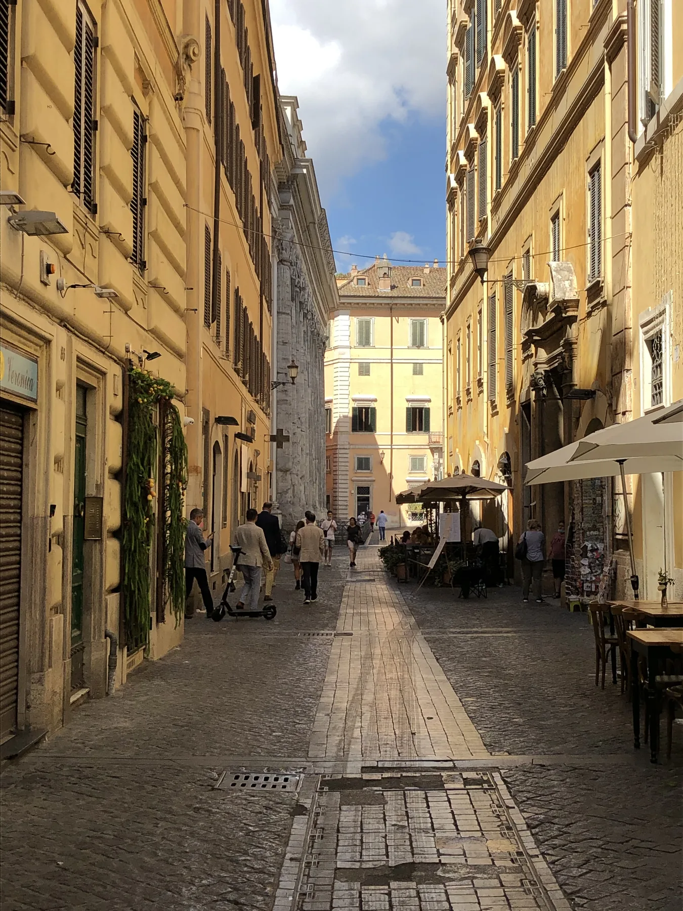 Historic street in central Rome